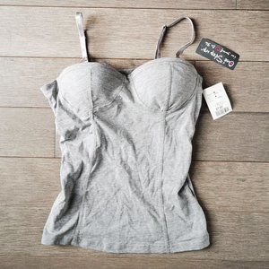 One Step Up Grey Padded Camisole
